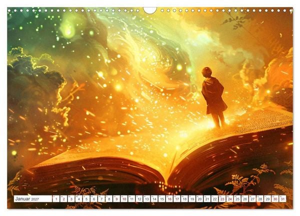 Produktbild: Welten zwischen den Zeilen - B&uuml;cher, die Tr&auml;ume wecken (Wandkalender 2027 DIN A3 quer), CALVENDO Monatskalender