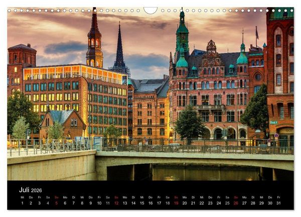 Produktbild: Charmantes Hamburg (Wandkalender 2026 DIN A3 quer), CALVENDO Monatskalender