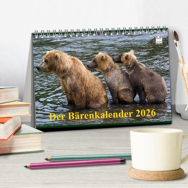 Produktbild: Der B&auml;renkalender 2026 (Tischkalender 2026 DIN A5 quer), CALVENDO Monatskalender