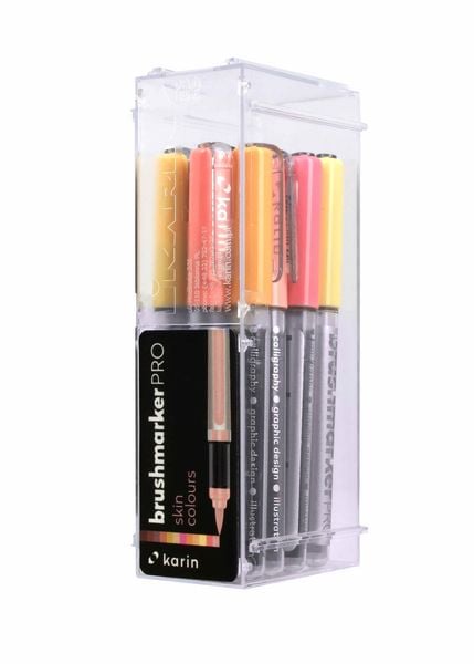 KARIN Marker Brushmarker PRO Skin Colours, 12 Farben