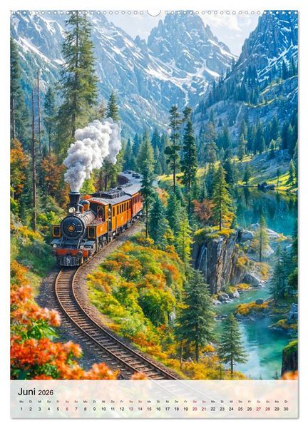 Produktbild: Eisenbahnen - Miniaturbahnen zwischen Fantasie und Fernweh (hochwertiger Premium Wandkalender 2026 DIN A2 hoch), Kunstdruck in Hochglanz