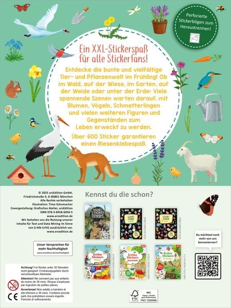 Produktbild: Das superdicke Stickerheft &ndash; Fr&uuml;hling