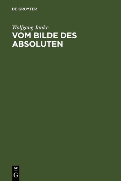 Produktbild: Vom Bilde des Absoluten