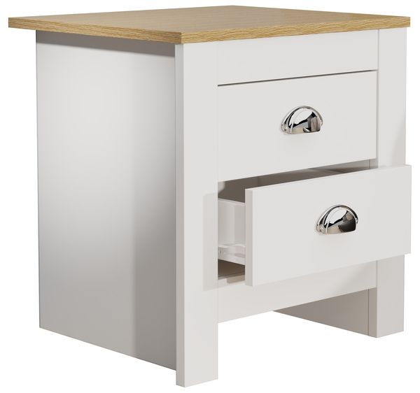 Holz Nachttisch Beistelltisch Schublade Balusa