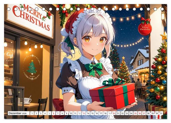 Produktbild: Manga Caf&eacute; Tr&auml;ume - Kawaii Anime-Kalender voller s&uuml;&szlig;er Momente (Tischkalender 2026 DIN A5 quer), CALVENDO Monatskalender