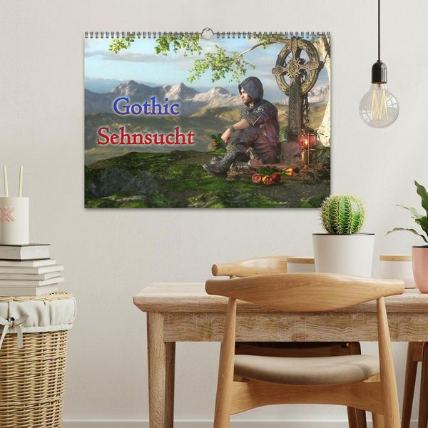 Produktbild: Gothic Sehnsucht (Wandkalender 2026 DIN A3 quer), CALVENDO Monatskalender