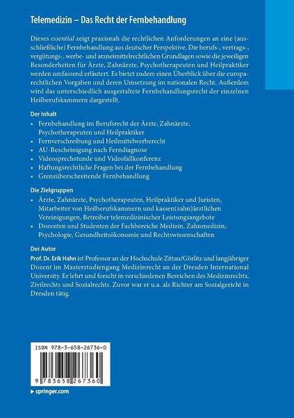 Produktbild: Telemedizin – Das Recht der Fernbehandlung