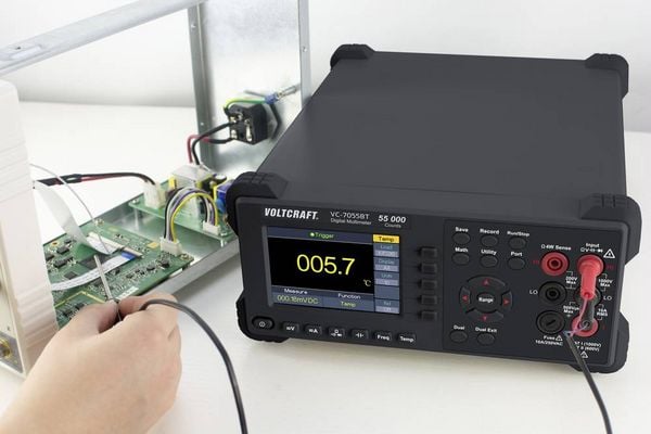 Produktbild: VOLTCRAFT VC-7055BT Tisch-Multimeter digital Datenlogger CAT I 1000 V, CAT II 600 V Anzeige (Counts): 55000
