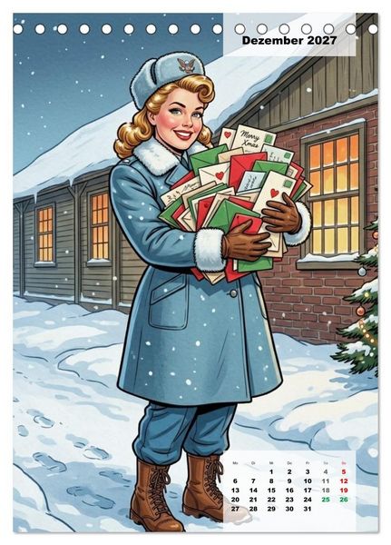 Produktbild: Uniform-Girls (Tischkalender 2027 DIN A5 hoch), CALVENDO Monatskalender