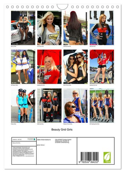 Produktbild: Beauty Grid Girls (Wandkalender 2026 DIN A4 hoch), CALVENDO Monatskalender