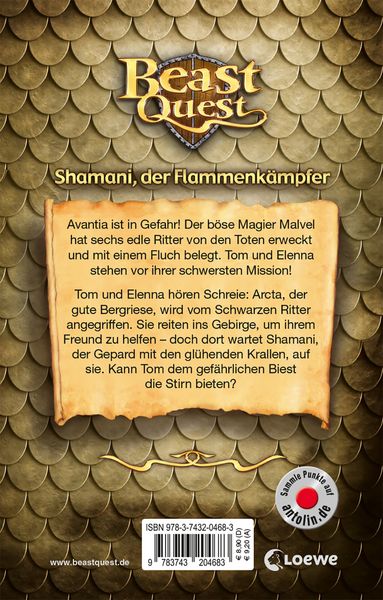 Produktbild: Beast Quest (Band 56) - Shamani, der Flammenk&auml;mpfer