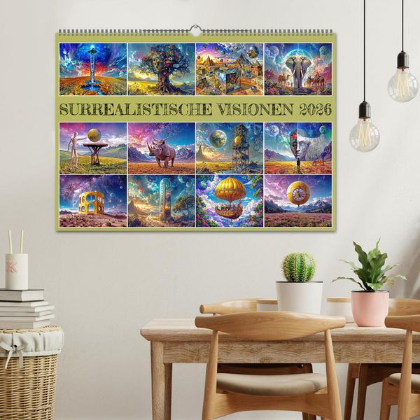 Produktbild: Surrealistische Visionen (Wandkalender 2026 DIN A2 quer), CALVENDO Monatskalender