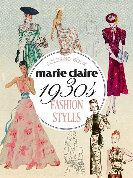 Produktbild: Marie Claire 1930s Fashion Styles Coloring Book