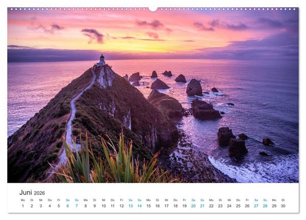 Produktbild: Neuseelands Leuchtt&uuml;rme (Wandkalender 2026 DIN A2 quer), CALVENDO Monatskalender