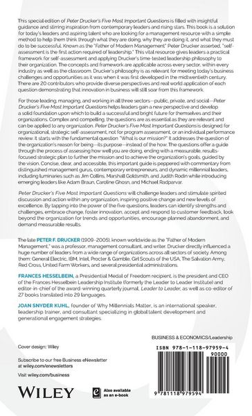 Produktbild: Peter Drucker's Five Most Important Questions