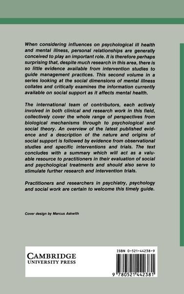 Produktbild: Social Support and Psychiatric Disorder