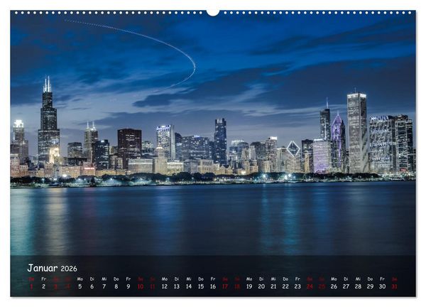 Produktbild: Chicago - Stadt der Ebenen (Wandkalender 2026 DIN A2 quer), CALVENDO Monatskalender