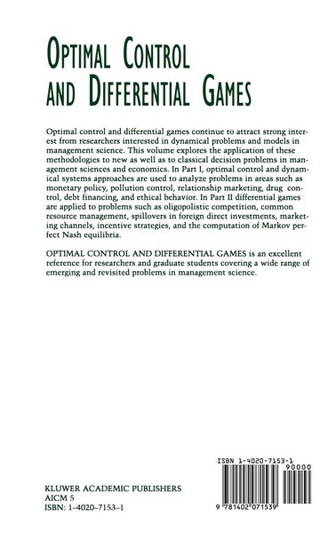 Produktbild: Optimal Control and Differential Games