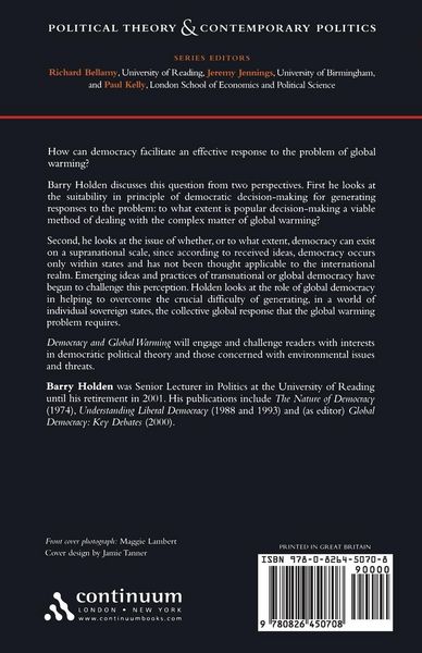 Produktbild: Democracy and Global Warming