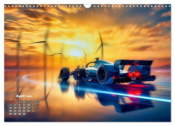 Produktbild: Formel E futuristisch (Wandkalender 2026 DIN A3 quer), CALVENDO Monatskalender