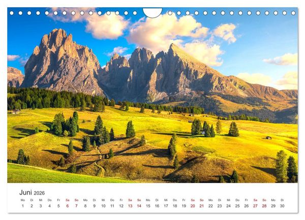 Produktbild: Seiser Alm - Im Herzen der Dolomiten. (Wandkalender 2026 DIN A4 quer), CALVENDO Monatskalender