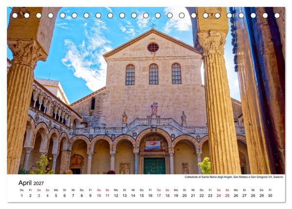 Produktbild: Historisches am Golf von Neapel (Tischkalender 2027 DIN A5 quer), CALVENDO Monatskalender