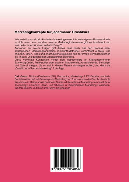 Produktbild: Marketingkonzepte f&uuml;r jedermann: Crashkurs