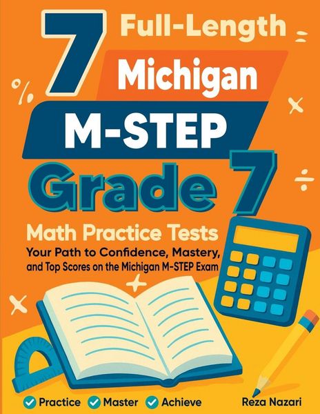 Produktbild: 7 Full-Length Michigan M-STEP Grade 7 Math Practice Tests