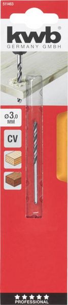 Produktbild: Kwb 511463 Holz-Spiralbohrer 1 St&uuml;ck 3mm Gesamtl&auml;nge 61mm 1St.