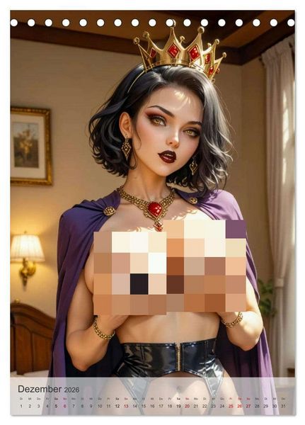Produktbild: Spicy Fantasy - Frivoles Mittelalter (Tischkalender 2026 DIN A5 hoch), CALVENDO Monatskalender