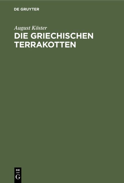 Produktbild: Die griechischen Terrakotten