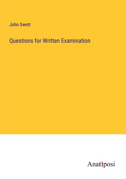 Produktbild: Questions for Written Examination