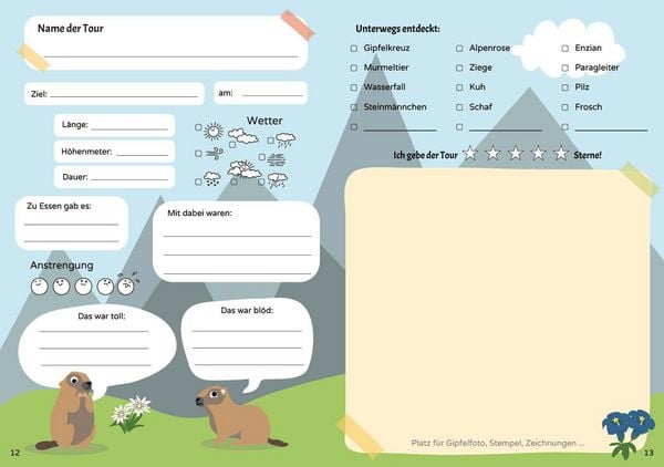 Produktbild: Meine Touren - Wandertagebuch f&uuml;r Kinder