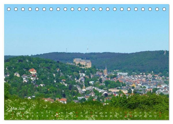 Produktbild: Marburg 2026 (Tischkalender 2026 DIN A5 quer), CALVENDO Monatskalender