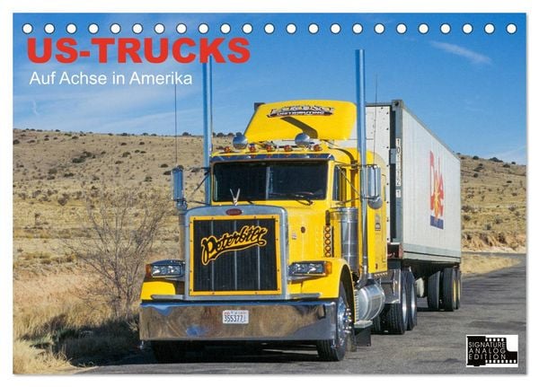 Produktbild: US-Trucks - Auf Achse in Amerika (Tischkalender 2026 DIN A5 quer), CALVENDO Monatskalender