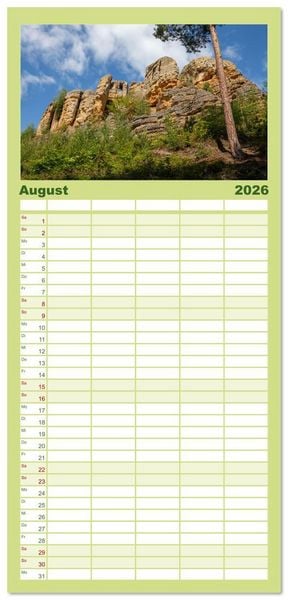 Produktbild: Familienplaner 2026 - Ohh, Du wundersch&ouml;ner Harz! mit 5 Spalten (Wandkalender, 21 x 45 cm) CALVENDO