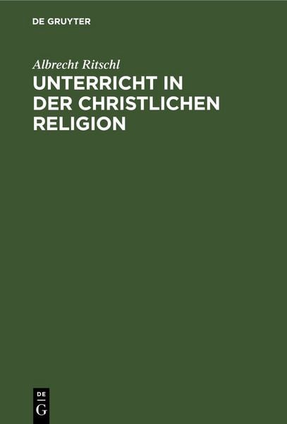 Produktbild: Unterricht in der christlichen Religion
