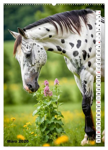 Produktbild: Pferdekalender - Wundersch&ouml;ne Pferde in Natur und Portraits (hochwertiger Premium Wandkalender 2026 DIN A2 hoch), Kunstdruck in Hochglanz