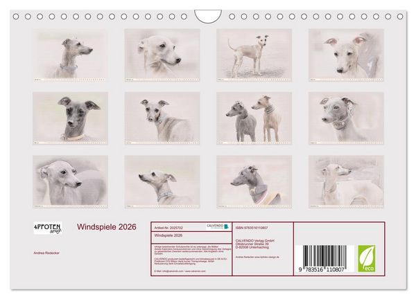 Produktbild: Windspiele 2026 (Wandkalender 2026 DIN A4 quer), CALVENDO Monatskalender