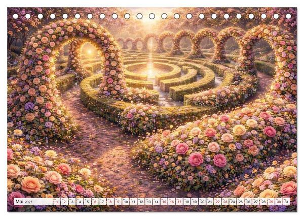 Produktbild: Labyrinth - Die stille Kunst der Umwege (Tischkalender 2027 DIN A5 quer), CALVENDO Monatskalender