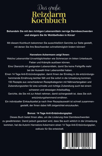 Produktbild: Das gro&szlig;e Reizdarm Kochbuch! Inklusive 14 Tage N&auml;hrwerteangaben und Ern&auml;hrungsratgeber! 1. Auflage