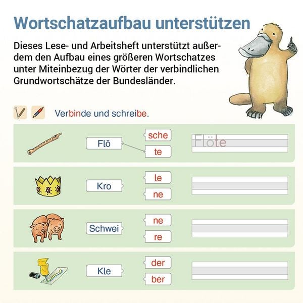 Produktbild: Lesen mit Rico Schnabel, Heft 3: Vom Wort zum Satz - silbierte Ausgabe