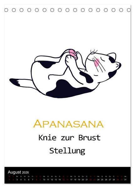 Produktbild: Yogakatzen - ganz entspannt im Hier und Jetzt (Tischkalender 2026 DIN A5 hoch), CALVENDO Monatskalender