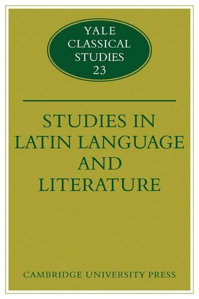 Produktbild: Studies in Latin Language and Literature