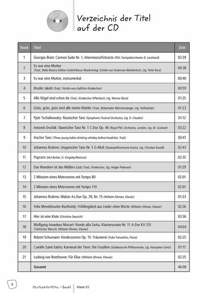 Produktbild: 20 x Musik f&uuml;r 45 Minuten - Klasse 1/2 - Band 2
