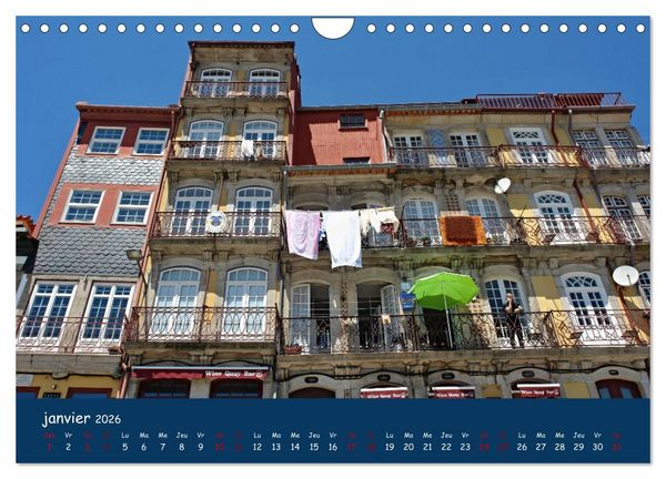 Produktbild: Porto - ville color&eacute;e sur le Douro (Calendrier mural 2026 DIN A4 vertical), CALVENDO calendrier mensuel