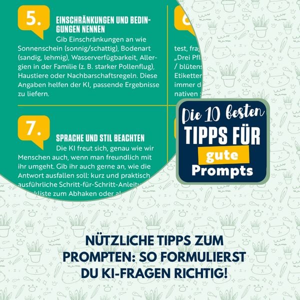 Produktbild: Clever g&auml;rtnern mit KI. 100 Prompts, die deine Pflanzen und dich aufbl&uuml;hen lassen