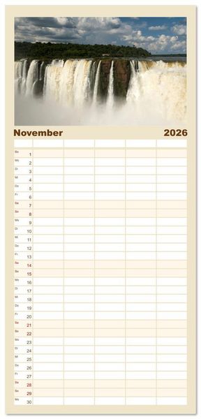Produktbild: Familienplaner 2026 - Die Farben der Anden - Argentinien und Chile mit 5 Spalten (Wandkalender, 21 x 45 cm) CALVENDO