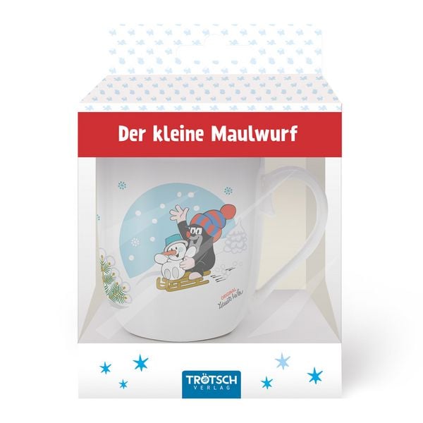 Produktbild: TR&Ouml;TSCH - Der kleine Maulwurf Kindertasse Geschenktasse aus Porzellan Winter