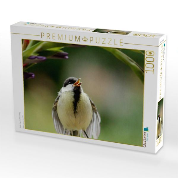 Produktbild: CALVENDO Puzzle Lustig singendes Meisenbaby | 1000 Teile Lege-Gr&ouml;&szlig;e 64x48cm Foto-Puzzle f&uuml;r gl&uuml;ckliche Stunden